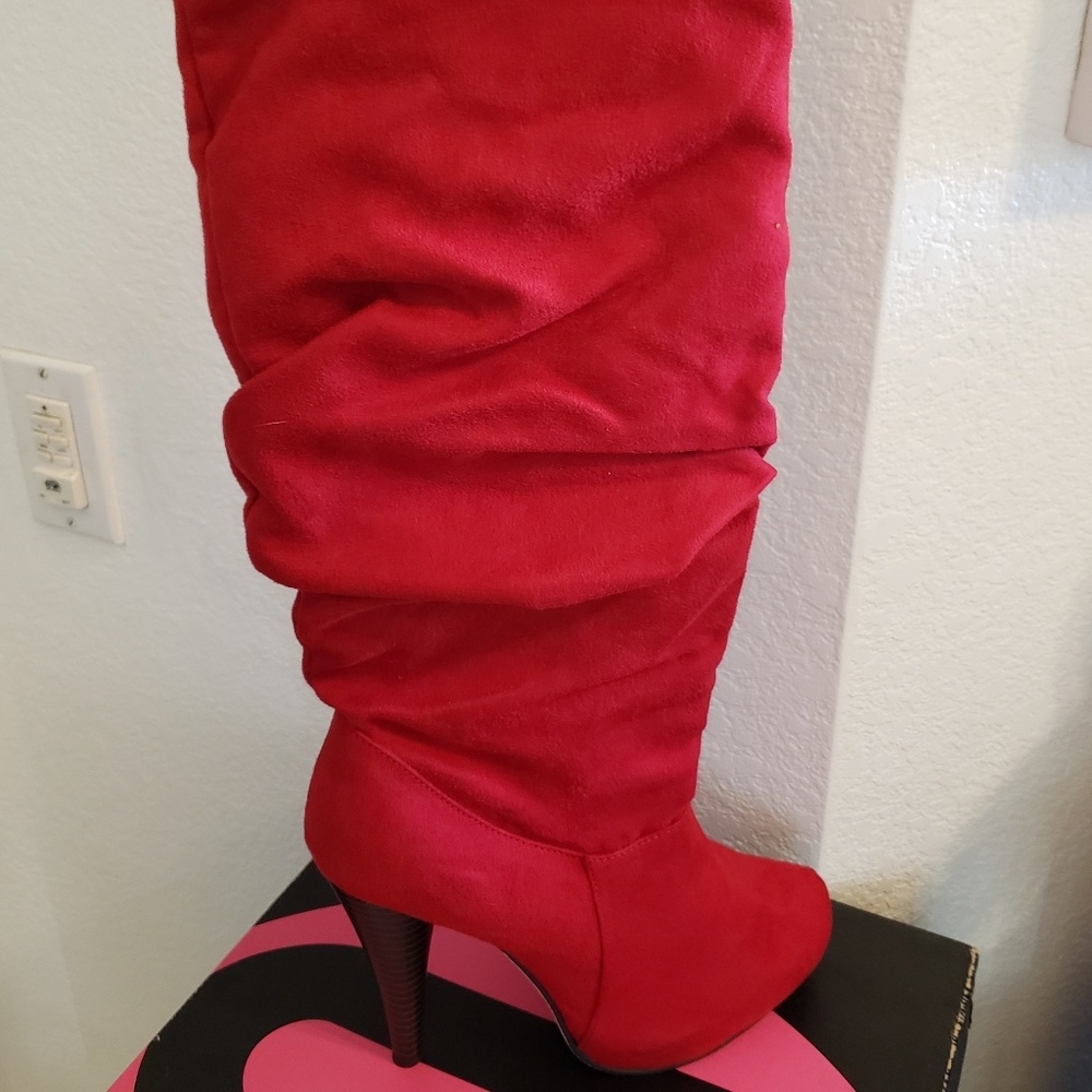 Red Suede Boots